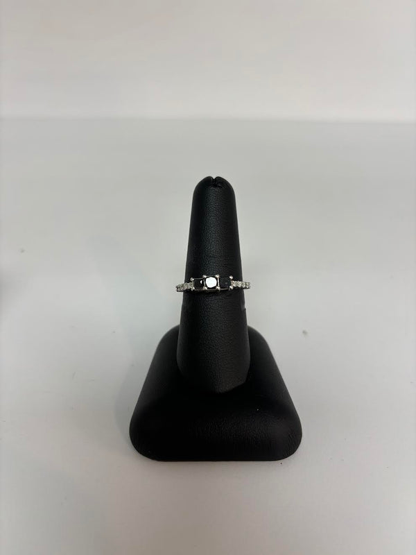 Black Onyx White Gold ring