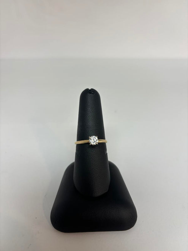 Yellow Gold .50 CTW Diamond Solitaire Engagement