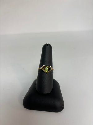 August Yellow Gold Birthstone Ring