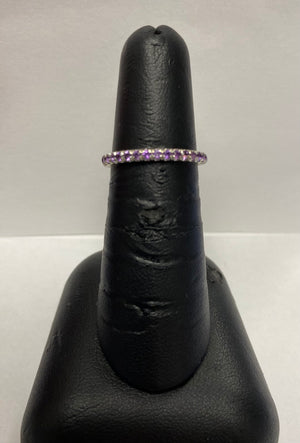 14 k white gold amethyst stackable