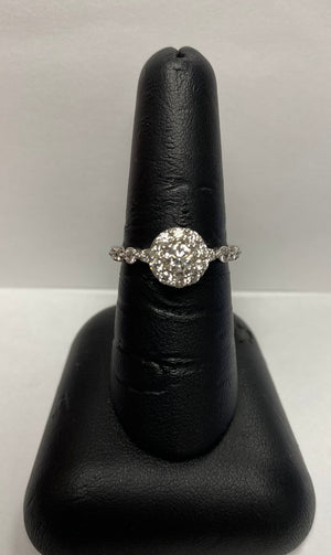 14 k white gold 3/4ct diamond engagement ring