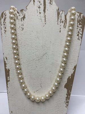 sterling silver 8 mm pearl necklace 18 in