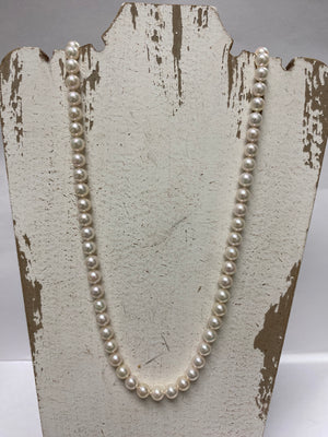 14k yellow gold 5mm pearl necklace 20 in