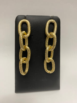 gold filled chain earrings