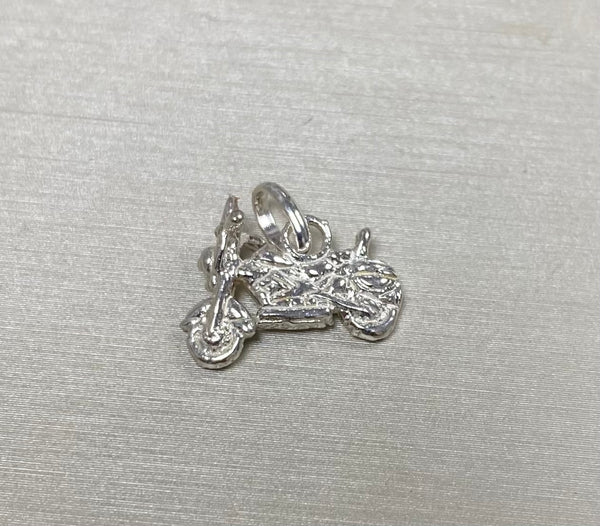 sterling silver motorcycle charm