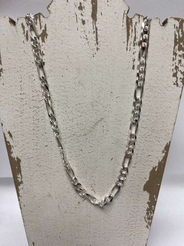 sterling silver figaro chain 18 in 5.5mm