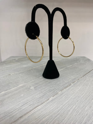 10K Yellow Gold 40 mm hoops