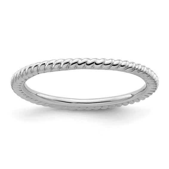 Sterling Silver Stackable Expressions Twisted Ring